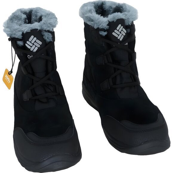 Columbia Ice Maiden Shorty Black/Grey Winter Boots Women US 9.5 - Picture 1 of 6